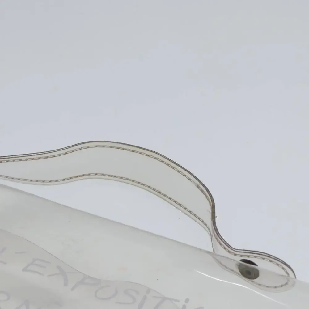HERMES Vinyl Kelly Hand Bag Vinyl Clear Auth 79847 - Picture 8 of 16